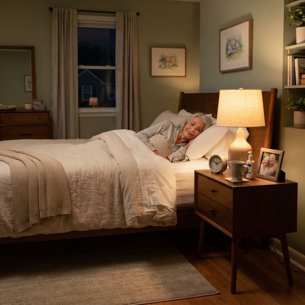 Quiet bedroom set up for overnight home care